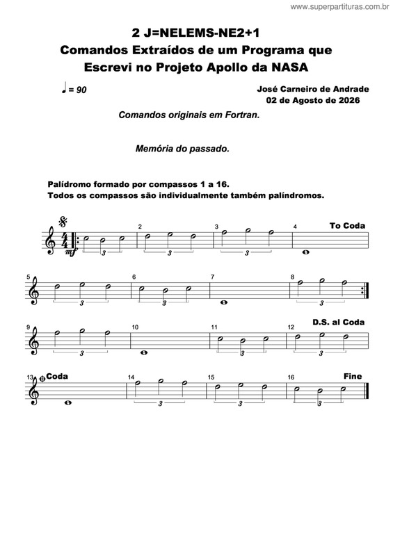 Partitura da música 2 J=Nelems-Ne2+1