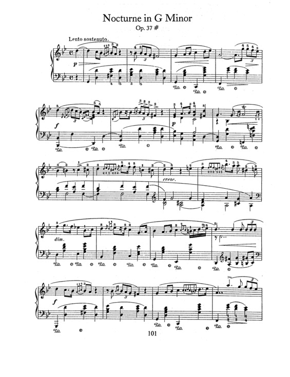 Partitura da música 2 Nocturnes v.6