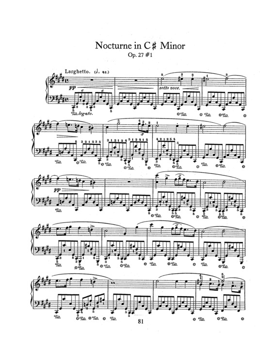 Partitura da música 2 Nocturnes