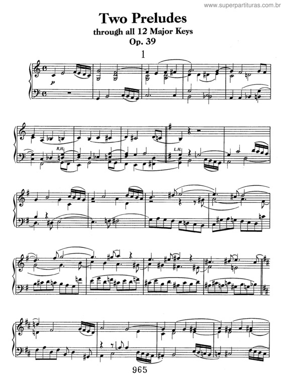 Partitura da música 2 Preludes for Piano