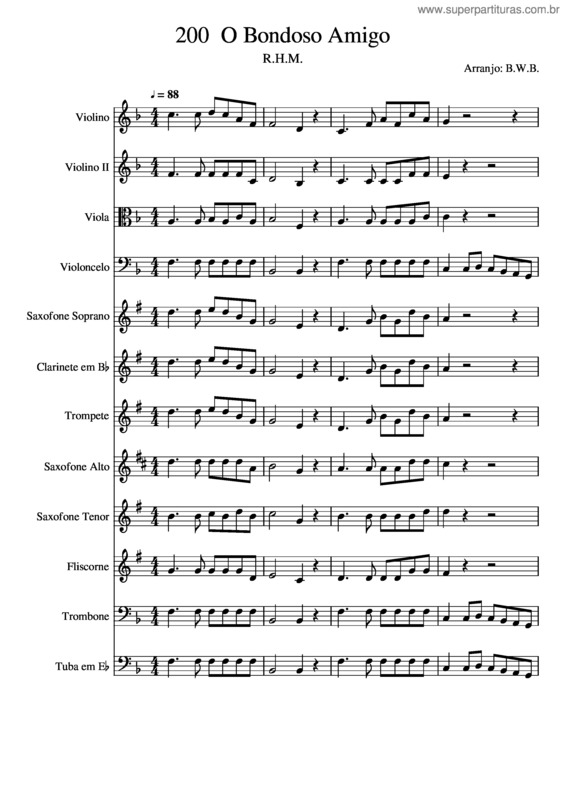 Partitura da música 200_O_Bondoso_Amigo