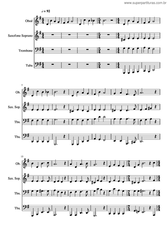 Partitura da música 207– Cristo É Fiel