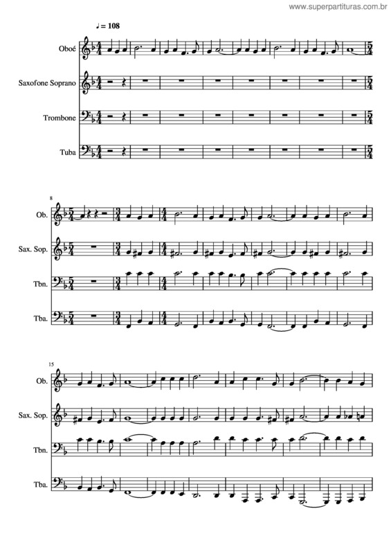 Partitura da música 208– Conserva A Paz Ó Minha Alma v.2