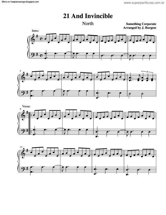 Partitura da música 21 And Invincible