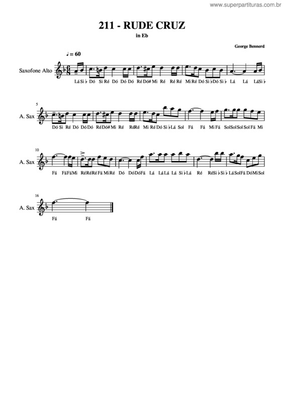 Partitura da música 211 – Rude Cruz
