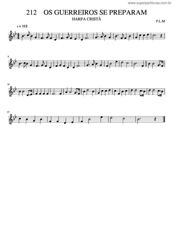 Partitura da música 212 Os Guerreiros Se Preparam