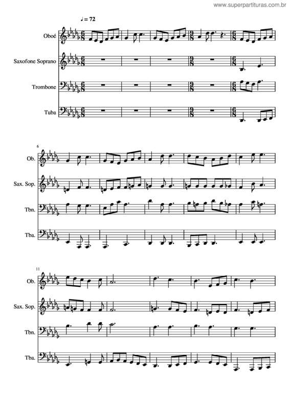 Partitura da música 217- Vamos Unidos A Deus Louvar