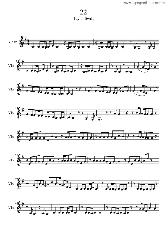 Partitura da música 22 v.2