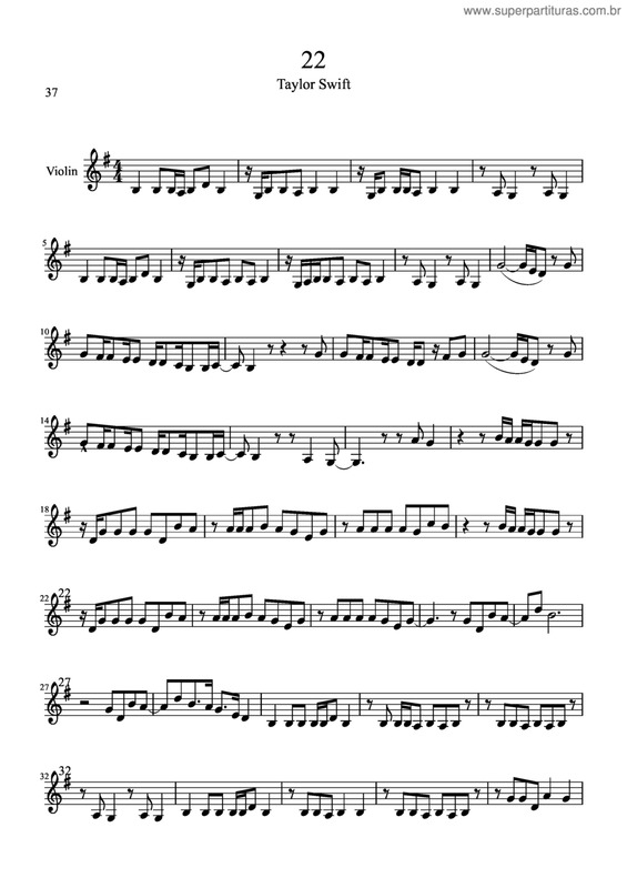 Partitura da música 22