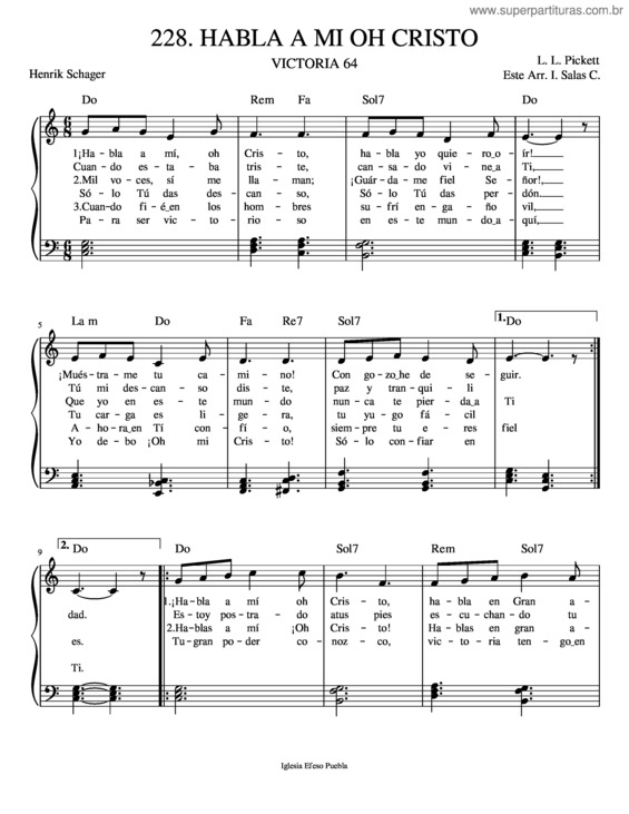 Partitura da música 228._Habla_A_Mi_Oh_Cristo