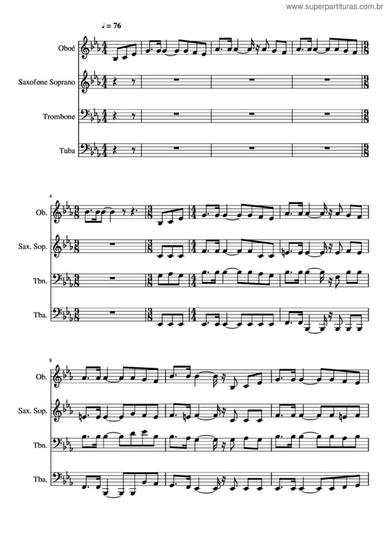 Partitura da música 236– Há Um Lugar De Eterna Paz