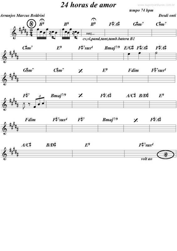 BOATE AZUL - Milionário e José Rico (PARTITURA)