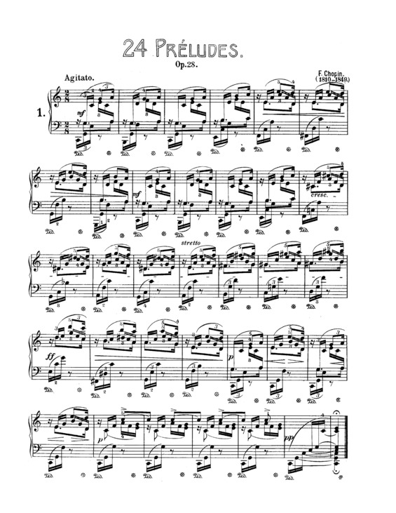 Partitura da música 24 Preludes