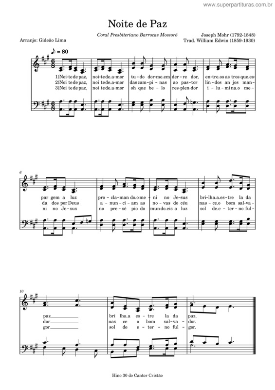 Partitura da música 243. Noite De Paz Ip