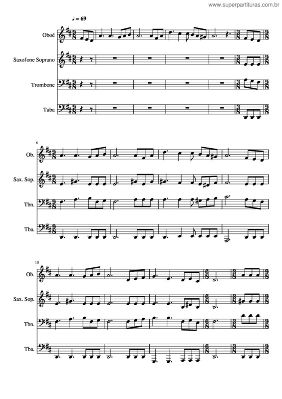 Partitura da música 248- Glória Aleluia Sinto Jesus