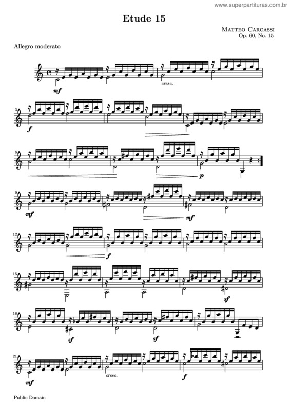 Partitura da música 25 Etudes Melodiques et Progressives v.17