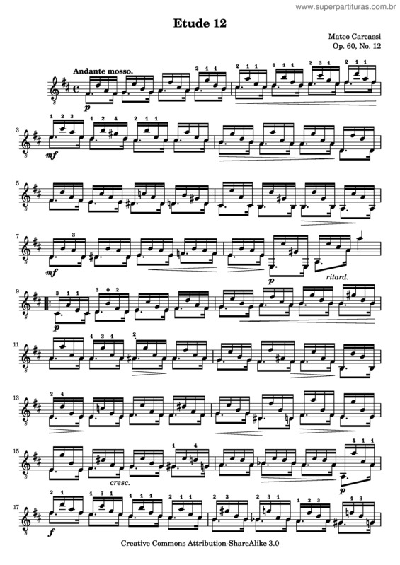Partitura da música 25 Etudes Melodiques et Progressives v.6