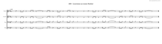 Partitura da música 258 – Louvemos Ao Nosso Senhor