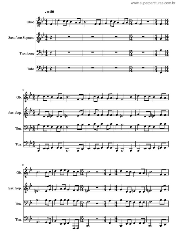 Partitura da música 258– Louvemos Ao Nosso Senhor