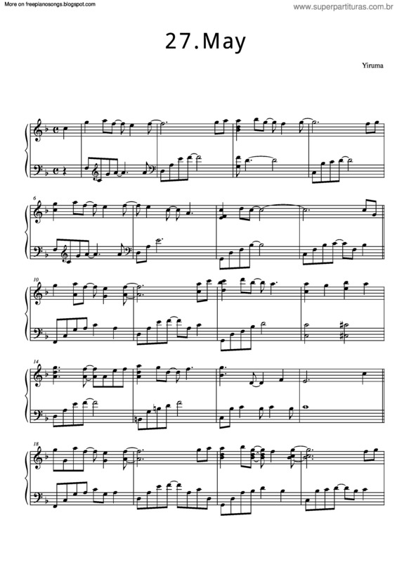 Partitura da música 27 May v.3