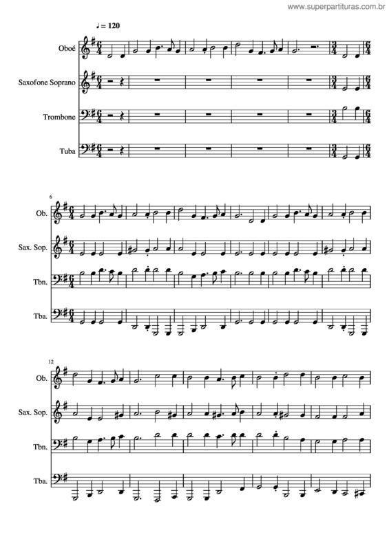 Partitura da música 288– Ó Irmãos Com Cristo Avante