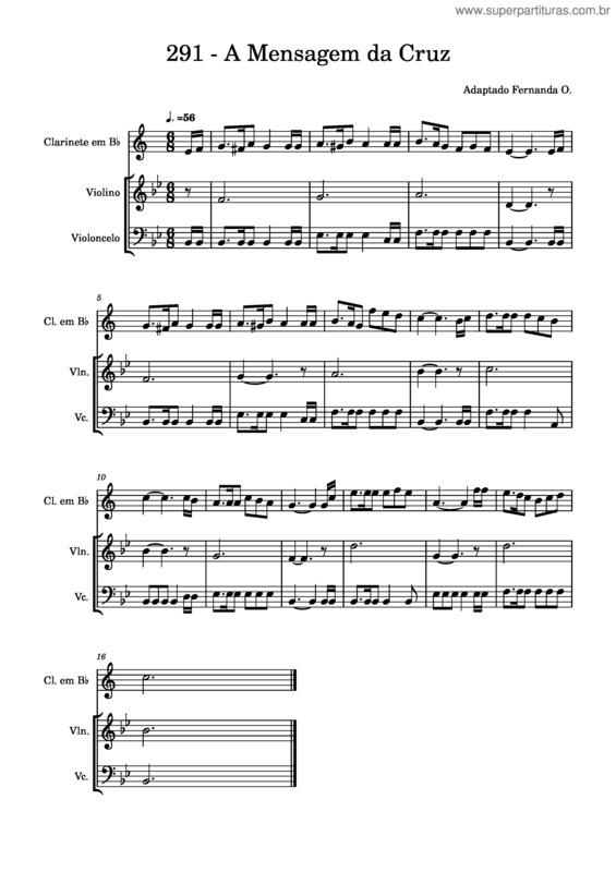 Partitura da música 291 – A Mensagem Da Cruz v.4