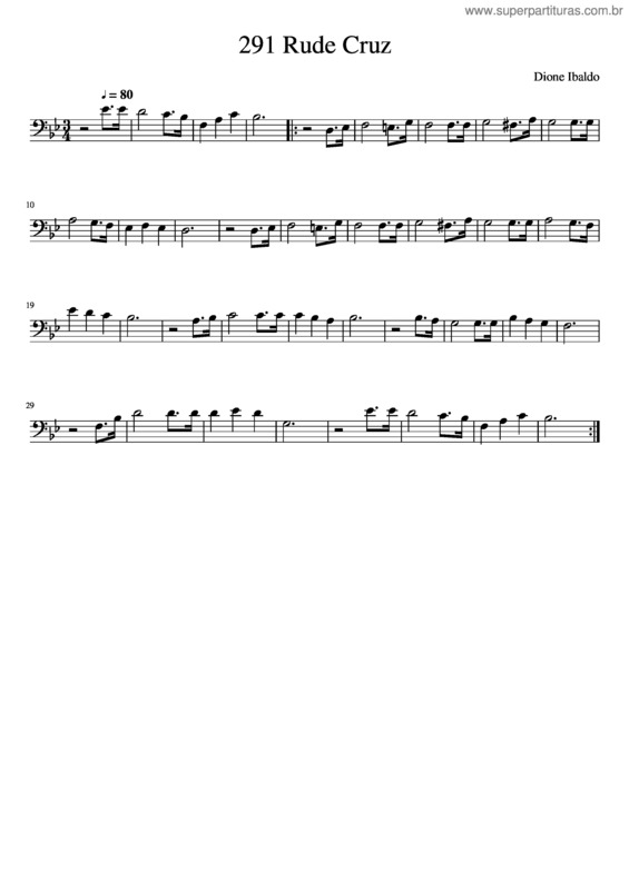 Partitura da música 291 Rude Cruz Harpa Cristã
