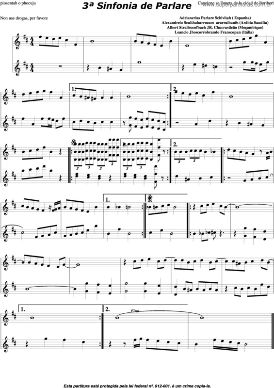 Partitura da música 3º Sinfonia De Parlare