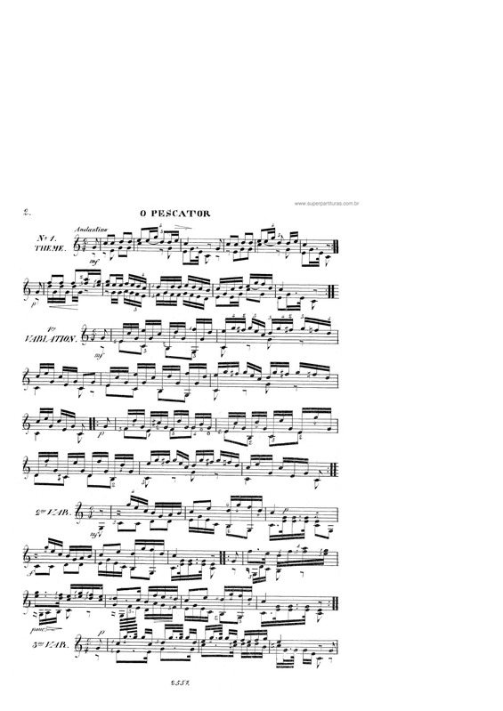 Partitura da música 3 airs italiens varies