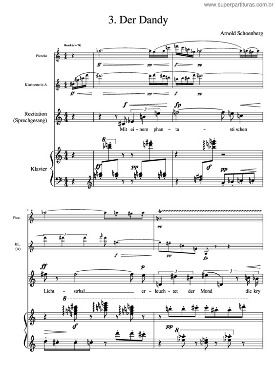 Partitura da música 3 Der Dandy