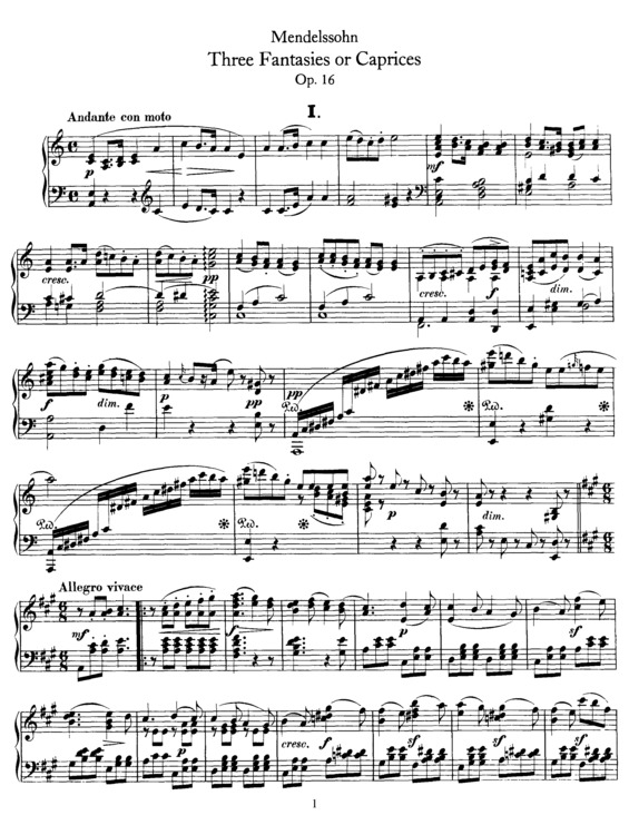 Partitura da música 3 Fantasies