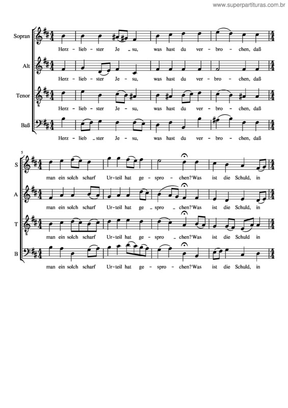 Partitura da música 3 Herzliebster Jesu Was Hast Du Verbrochen