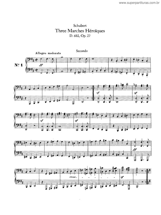 Partitura da música 3 Marches héroiques