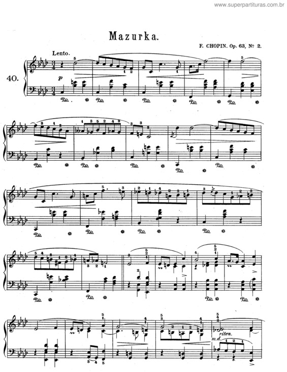 Partitura da música 3 Mazurkas Op. 63 v.2