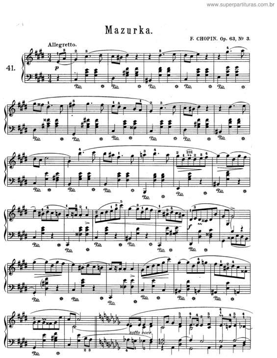 Partitura da música 3 Mazurkas Op. 63