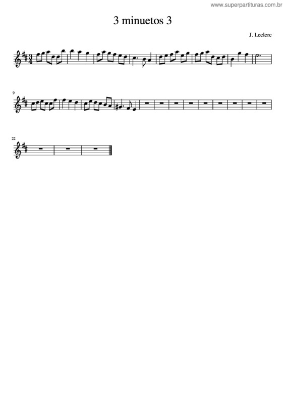 Partitura da música 3 Minuetos 3 v.2