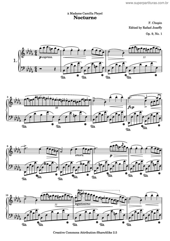 Partitura da música 3 Nocturnes v.2