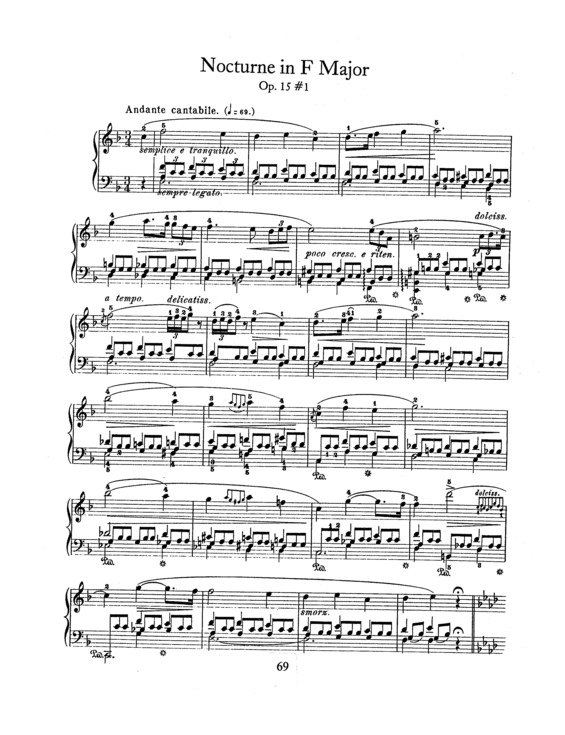 Partitura da música 3 Nocturnes v.4