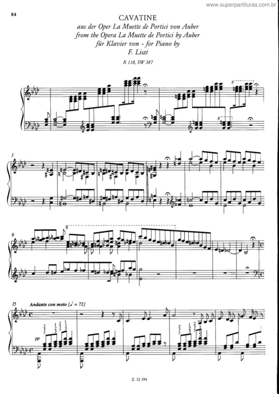 Partitura da música 3 Pieces on themes by Auber