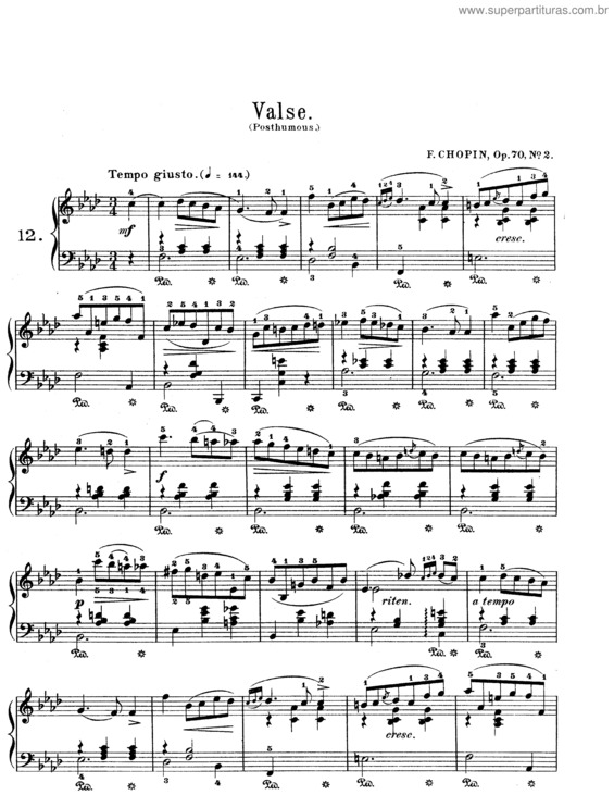 Partitura da música 3 Waltzes v.3
