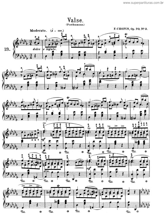 Partitura da música 3 Waltzes v.4