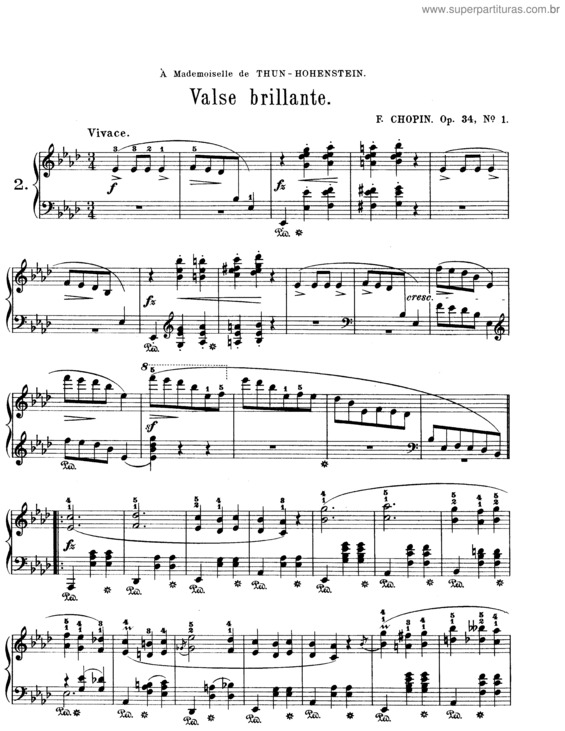 Partitura da música 3 Waltzes v.5
