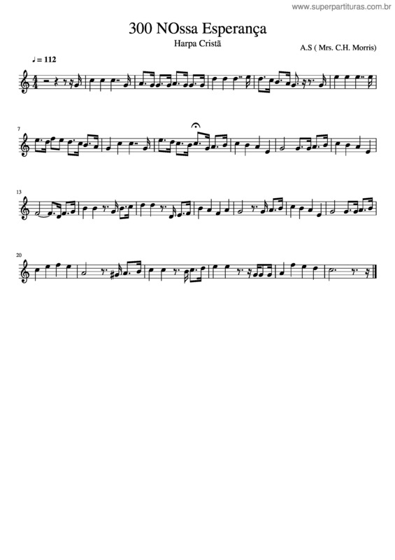 Partitura da música 300 Nossa Esperança v.2