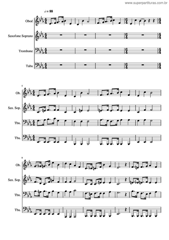 Partitura da música 301– Nossa Esperança É Jesus