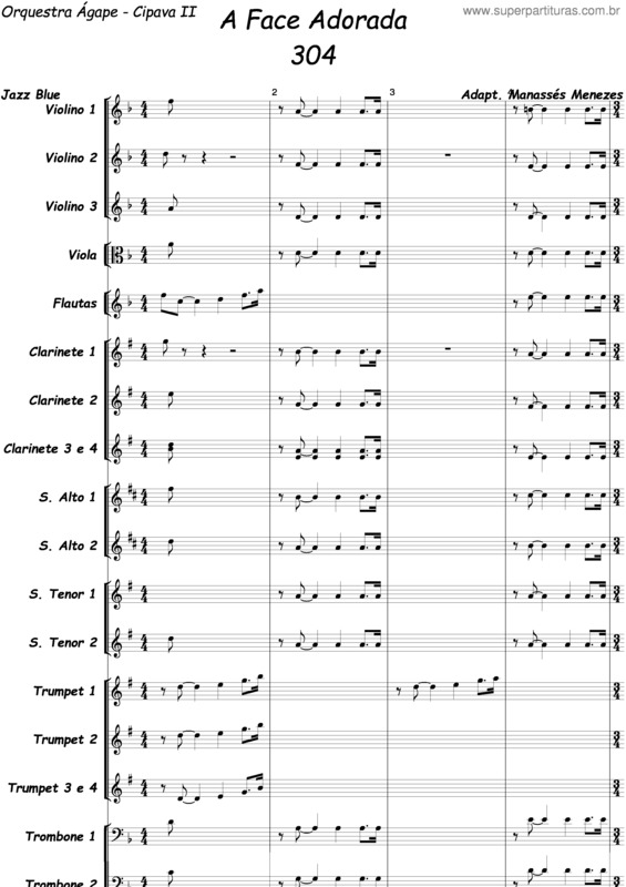 Partitura da música 304 H.C.