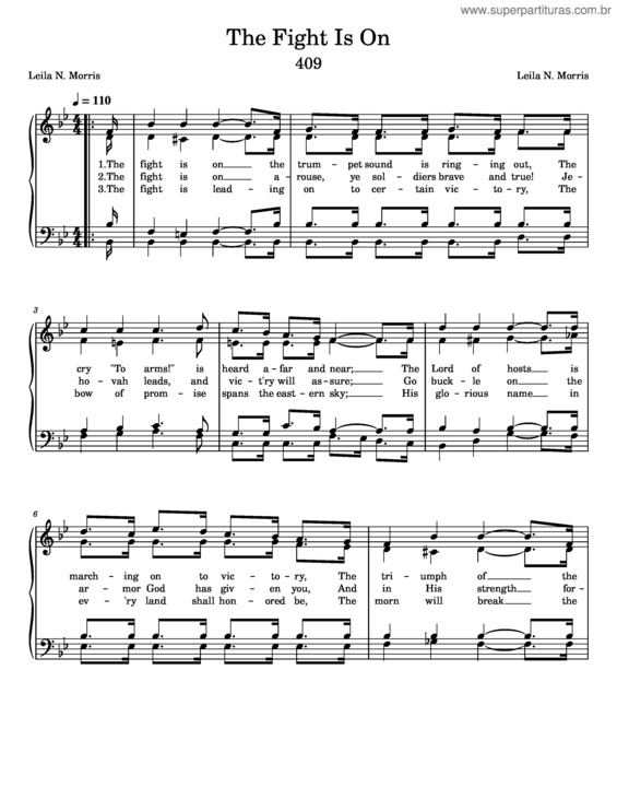 Partitura da música 31 The Fight Is On