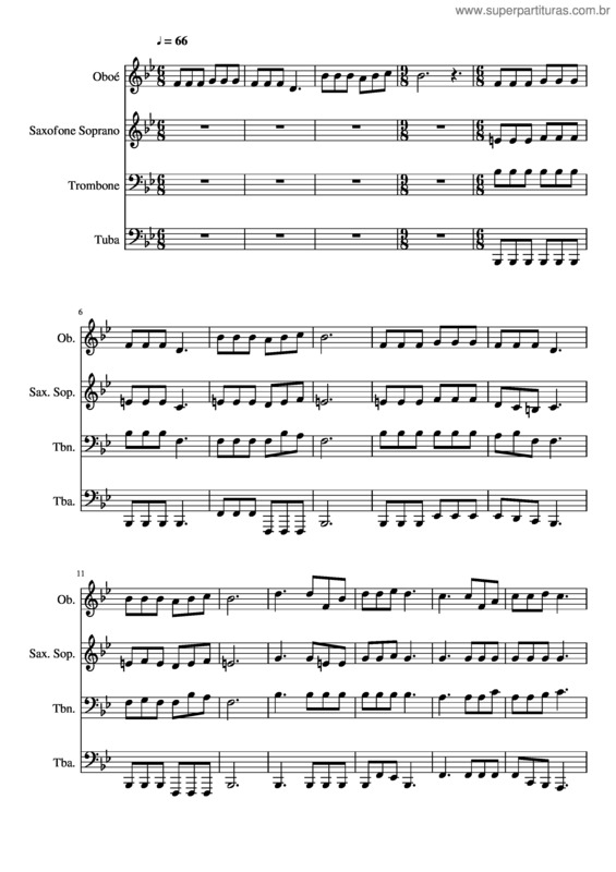 Partitura da música 332– É Cristo Quem Cuida De Ti