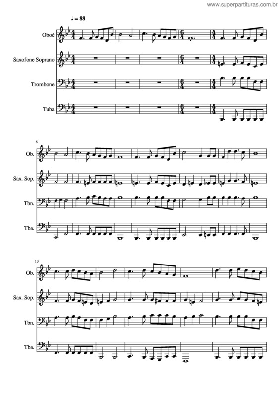 Partitura da música 338– O Senhor É Sempiterno