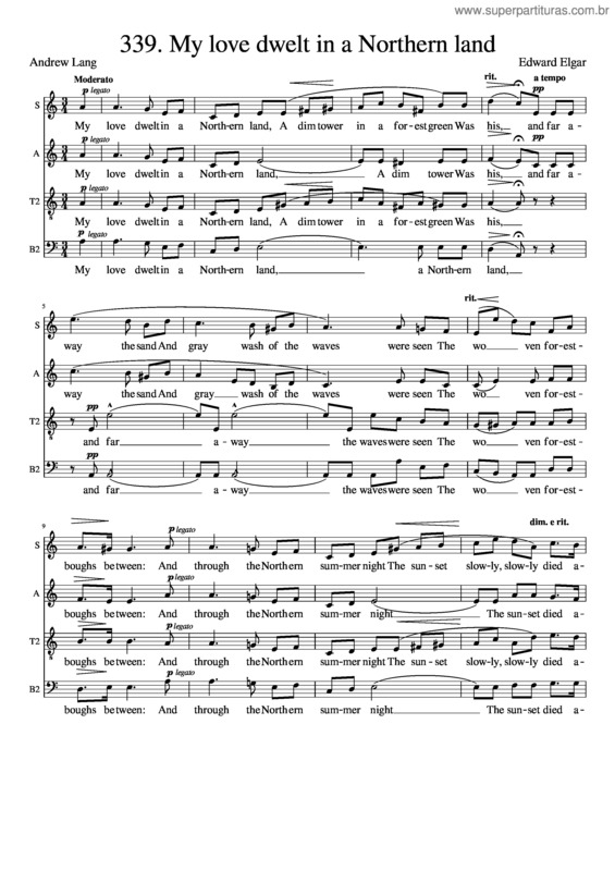 Partitura da música 339 My Love Dwelt In A Northern Land