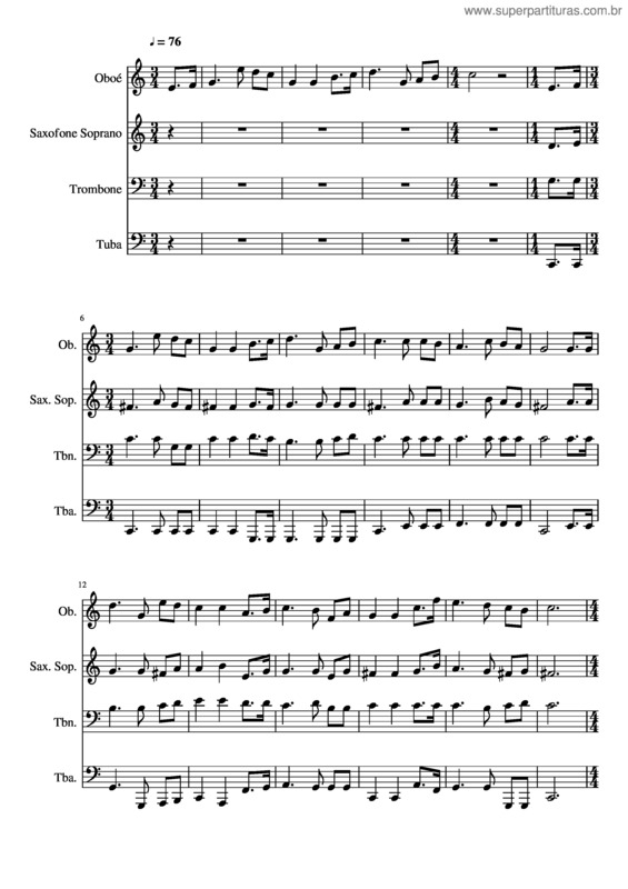 Partitura da música 348– Em Cristo Espera Sem Vacilar
